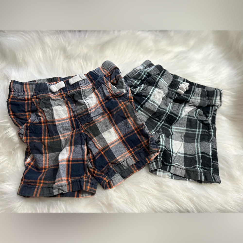 Jumping Bean Toddler Boys 3T, 2 Pairs Shorts, Plaid Print